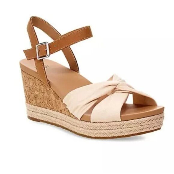 UGG Joslyn espadrille cork wedge sandals 10 - Picture 1 of 12